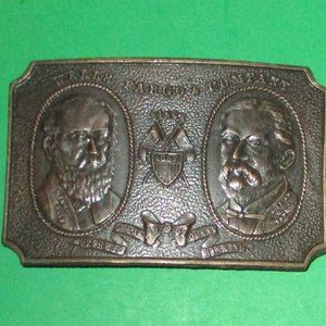Brass Belt Buckle Wells Fargo & Company Since 1852 Express Ocean 1902 Anniversar